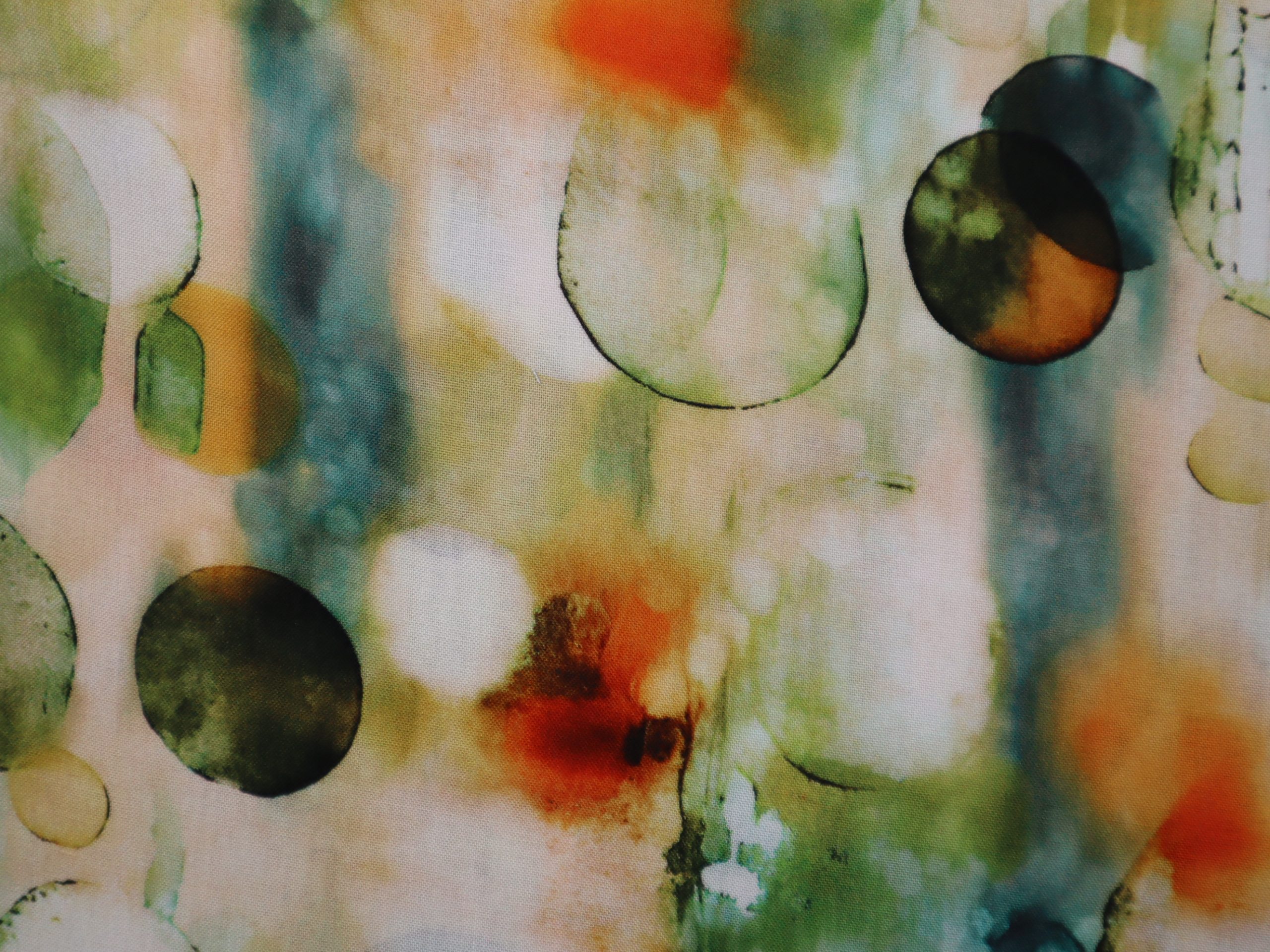 Viskosedruck Kleckse grün 2,5 m