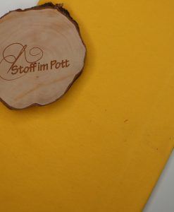 Stoffabschnitt Bündchen gelb 1 m x vb