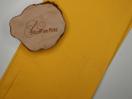 Stoffabschnitt Bündchen gelb 1 m x vb