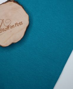 Stoffabschnitt Bündchen petrol st 1 m x vb