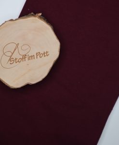 Stoffabschnitt Bündchen bordeaux st 1 m x vb