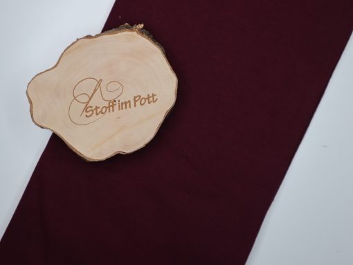 Stoffabschnitt Bündchen bordeaux st 1 m x vb
