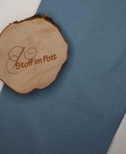 Stoffabschnitt Bündchen rauchblau st 1 m x vb