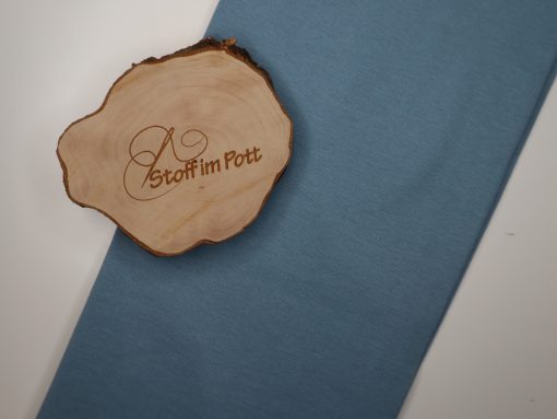 Stoffabschnitt Bündchen rauchblau st 1 m x vb
