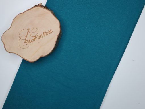 Stoffabschnitt Bündchen dunkleres petrol 1 m x vb