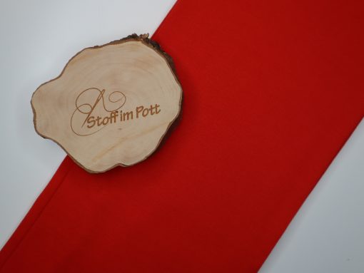 Stoffabschnitt Bündchen rot -st- 1 m x vb