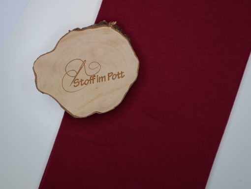 Stoffabschnitt Bündchen beerig rot 1 m x vb