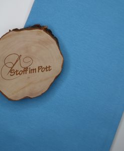 Stoffabschnitt Bündchen himmelblau 1 m x vb