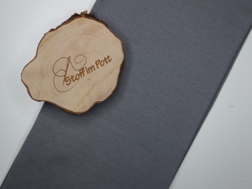 Stoffabschnitt Bündchen grau 1 m x vb