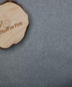2 m Stoffabschnitt Jeans 100 % recycelter Baumwolle hellgrau