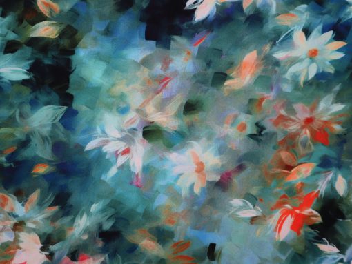 Viskosedruck florales Aquarellgemälde