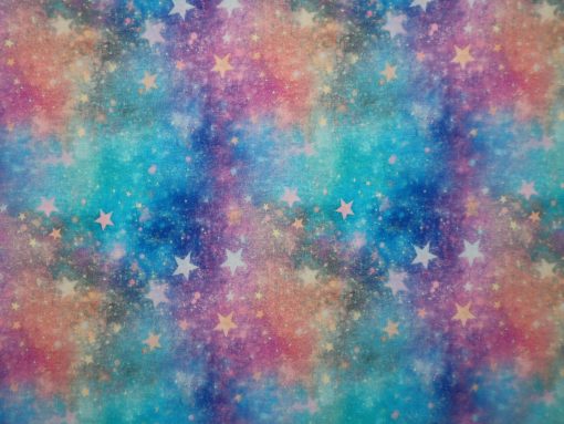 Baumwolljersey Digitaldruck Sterne auf Aquarell