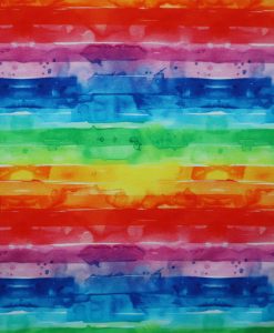 Baumwolljersey Digitaldruck Regenbogen Aquarellstreifen