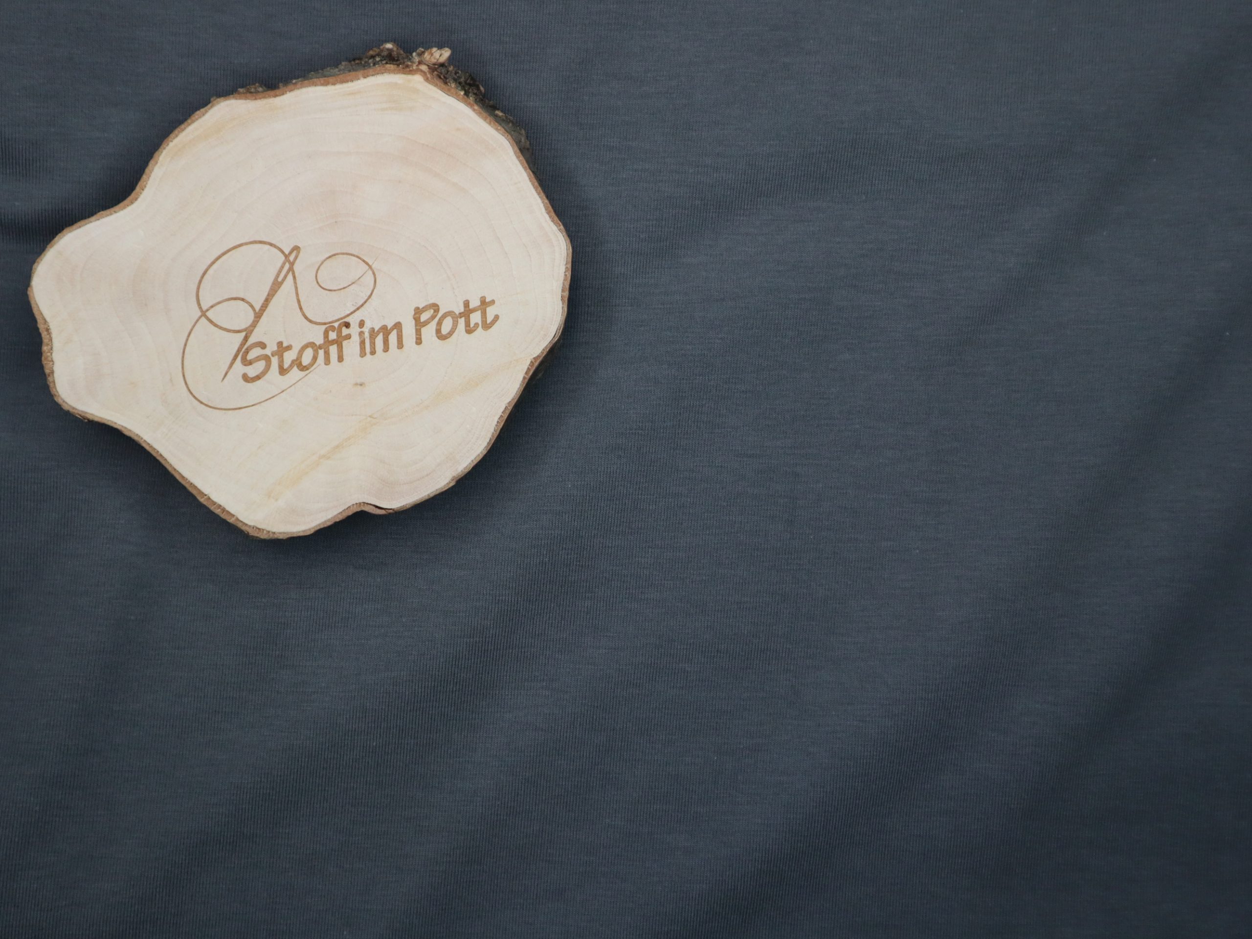 Baumwolljersey Uni dunkelgrau