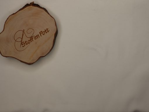 Baumwolljersey Uni creme weiß