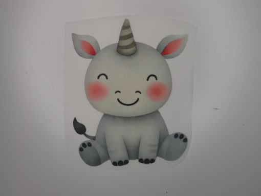Bügelbild Nashorn  12 x15 cm