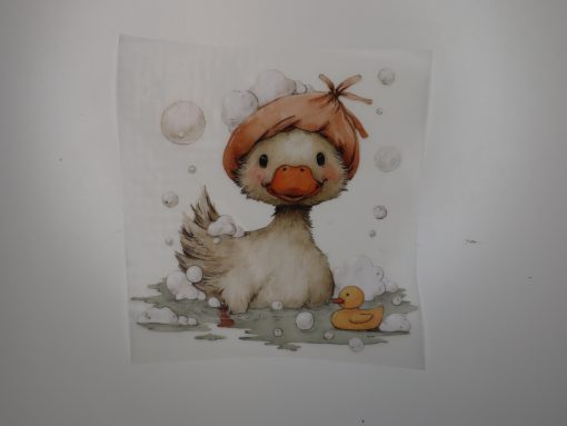 Bügelbild Ente in Badewanne  13x14 cm