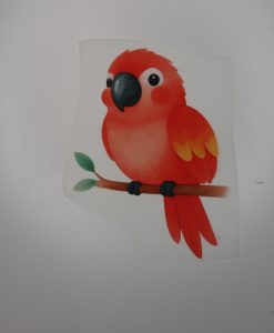 Bügelbild Papagei 15 x 10 cm