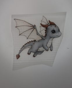 Bügelbild großer Drachen 12 x 11 cm