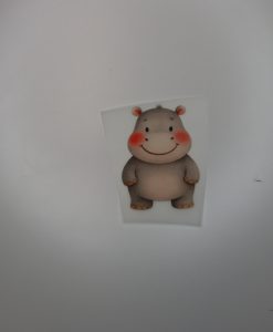 Bügelbild Nilpferd 6 x 7 cm