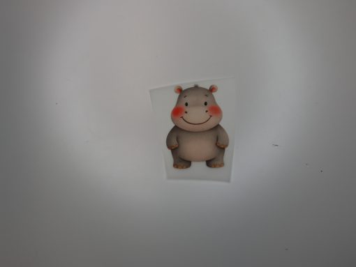 Bügelbild Nilpferd 6 x 7 cm