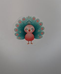 Bügelbild Pfau 8 x 7 cm
