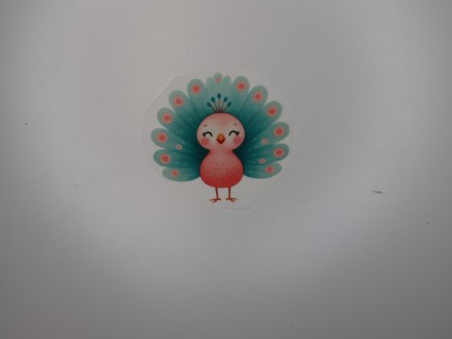 Bügelbild Pfau 8 x 7 cm