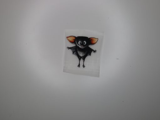 Bügelbild hängende Fledermaus 7 x 7 cm
