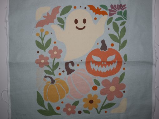 Eigenproduktion Heavy Canvas Panel 41 x 41 cm Halloween Gespenst auf mintgrau