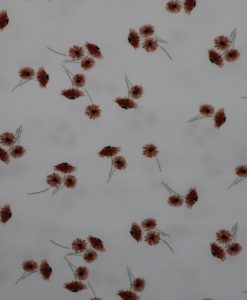 Baumwolljersey kleine Blumen auf weiß