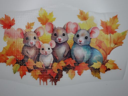 Bügelbild XL Mäusefamilie 30 x 19 cm