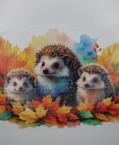 Bügelbild XL Igelfamilie 28 x 17 cm