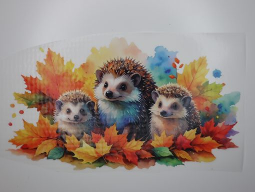 Bügelbild XL Igelfamilie 28 x 17 cm
