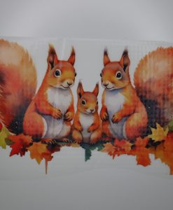 Bügelbild XL Eichhörnchenfamilie 28 x 17 cm