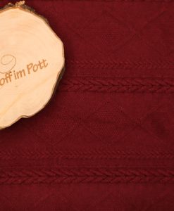 Weicher Strick mit gestricktem Muster boredeaux