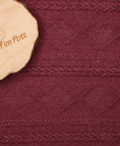Weicher Strick mit gestricktem Muster brombeere meliert