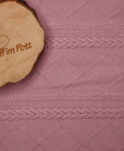 Weicher Strick mit gestricktem Muster rosa