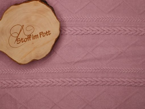 Weicher Strick mit gestricktem Muster rosa