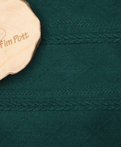 Weicher Strick mit gestricktem Muster flaschengrün