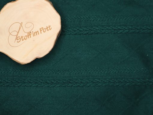Weicher Strick mit gestricktem Muster flaschengrün