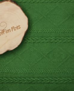 Weicher Strick mit gestricktem Muster moosgrün
