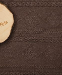 Weicher Strick mit gestricktem Muster braun meliert