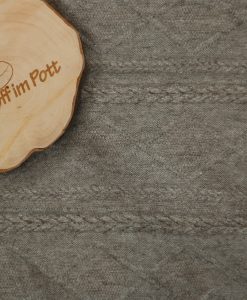 Weicher Strick mit gestricktem Muster taupe meliert