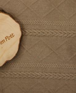 Weicher Strick mit gestricktem Muster beige