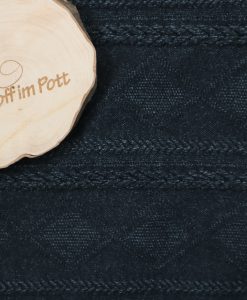 Weicher Strick mit gestricktem Muster anthrazit meliert Reststück