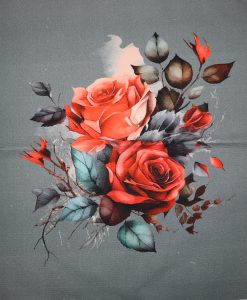 Eigenproduktion Heavy Canvas Panel 41 x 41 cm Rosen auf dunkelgrau