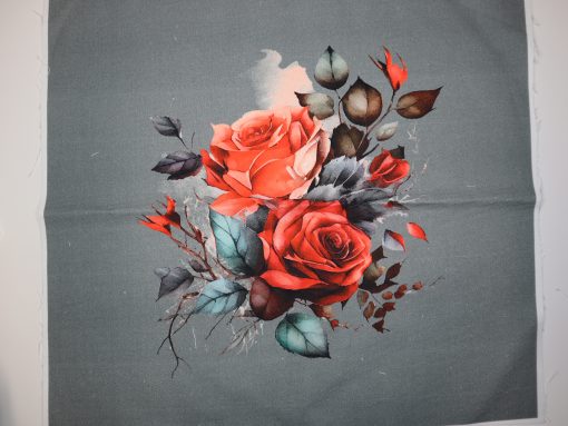 Eigenproduktion Heavy Canvas Panel 41 x 41 cm Rosen auf dunkelgrau