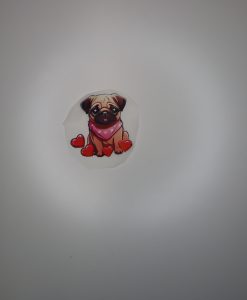 Bügelbild Anime Mops 7 x 7 cm