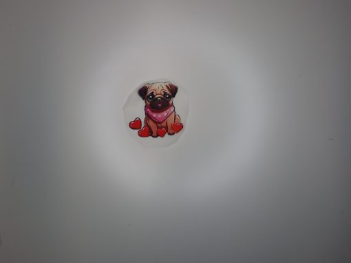 Bügelbild Anime Mops 7 x 7 cm