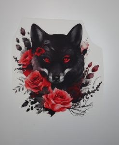Bügelbild Grusel Wolf 21 x 20 cm